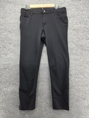 Ann Taylor Pants Womens 12 Black Ponte Skinny Dress Work Office Stretch Pockets
